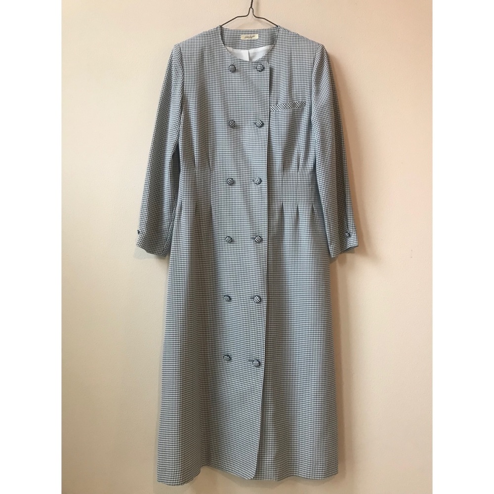60s, 60s vintage b&w dress trench coat from Tokyo